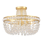 Crystorama - SEV-1800-AG - Three Light Semi Flush Mount - Seville - Aged Brass