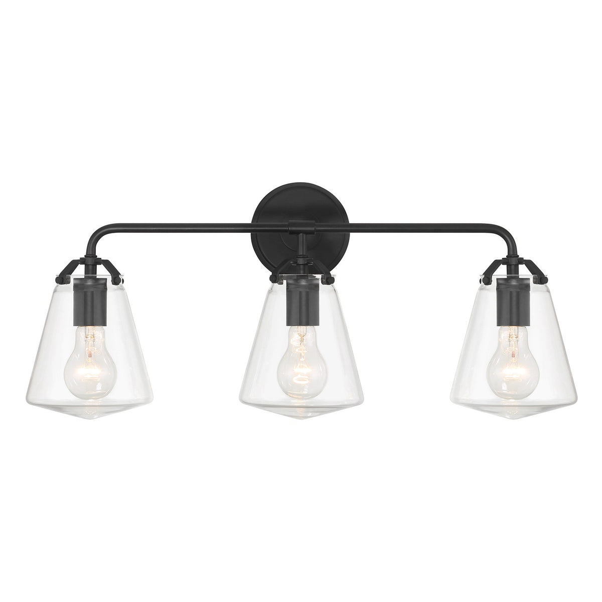 Crystorama - VSS-7013-MK - Three Light Bath - Voss - Matte Black