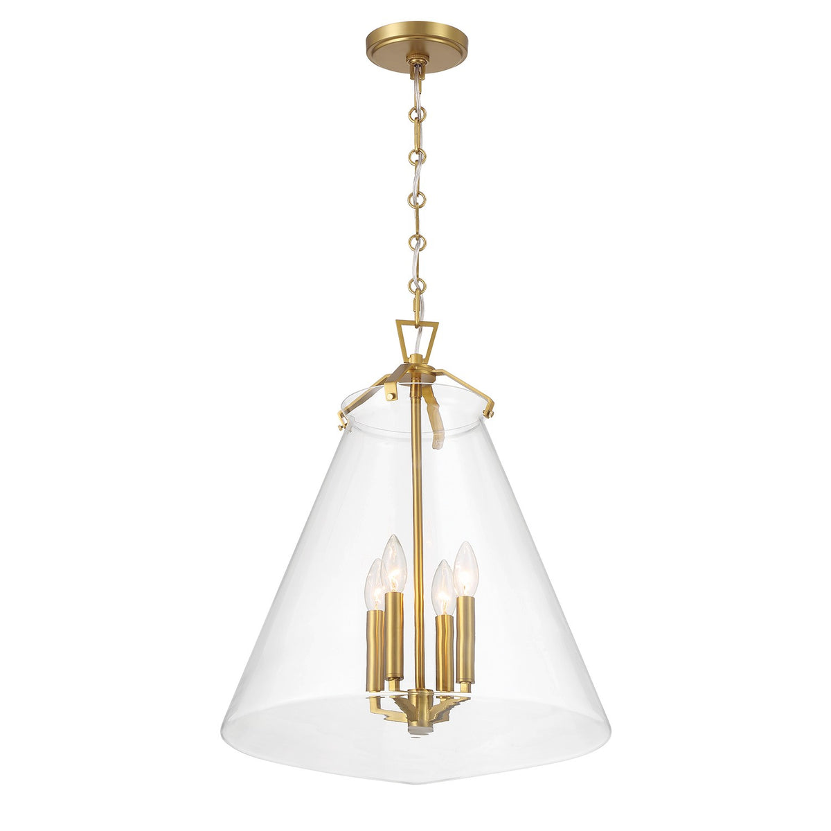 Crystorama - VSS-7018-LG - Quatre lampes Suspension - Voss - Luxe Gold