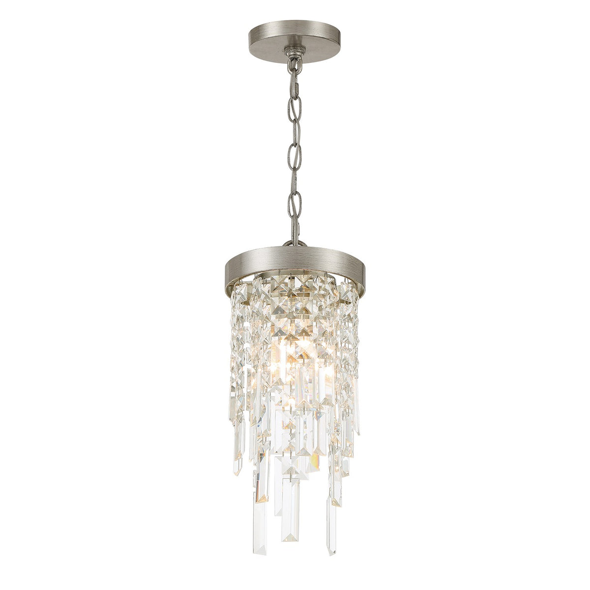 Crystorama - WIN-210-SA-CL-MWP - One Light Mini Pendant - Winfield - Antique Silver
