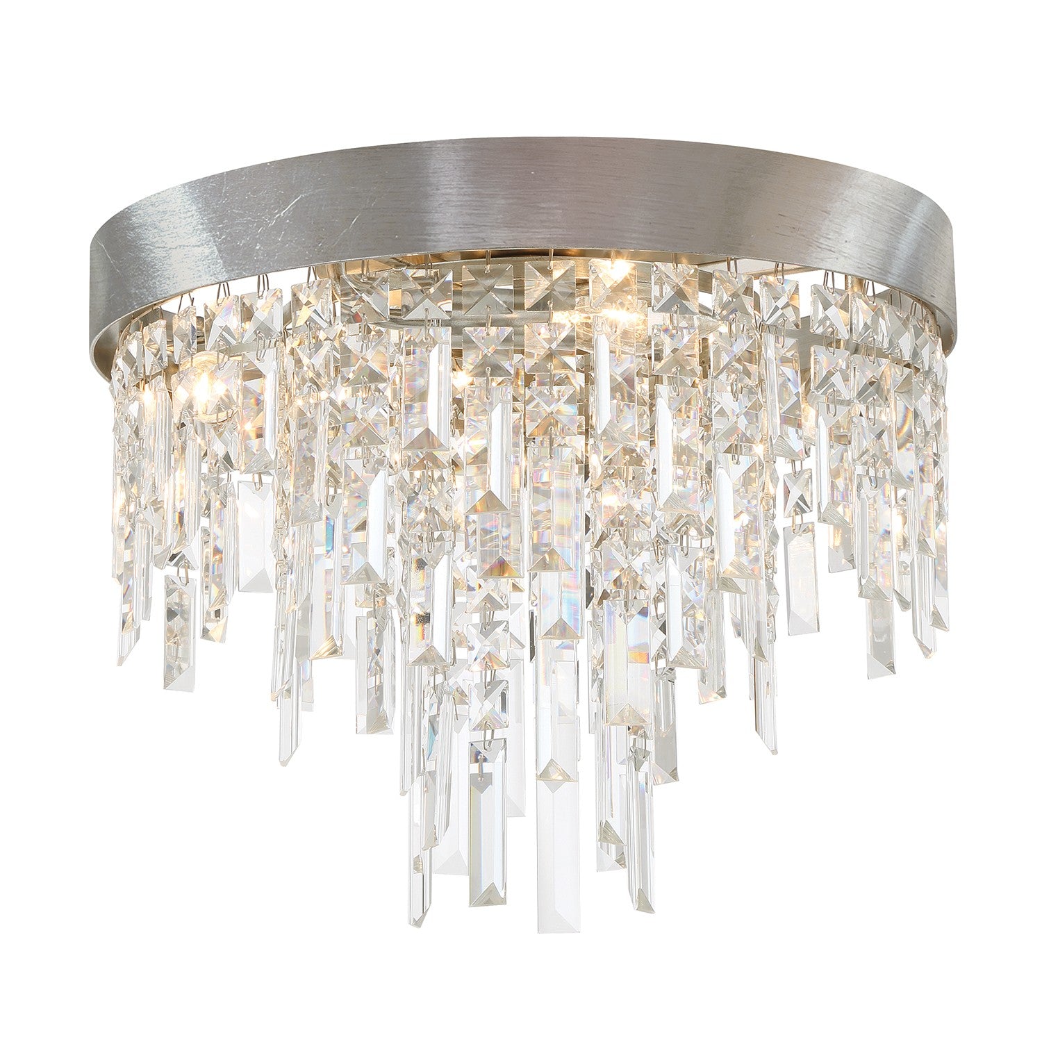 Crystorama - WIN-213-SA-CL-MWP - Four Light Flush Mount - Winfield - Antique Silver