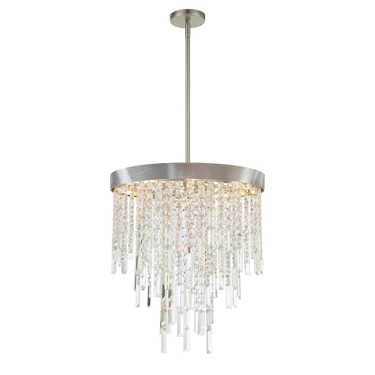 Crystorama - WIN-215-SA-CL-MWP - Cinq lumières Suspendu - Winfield - Argent antique