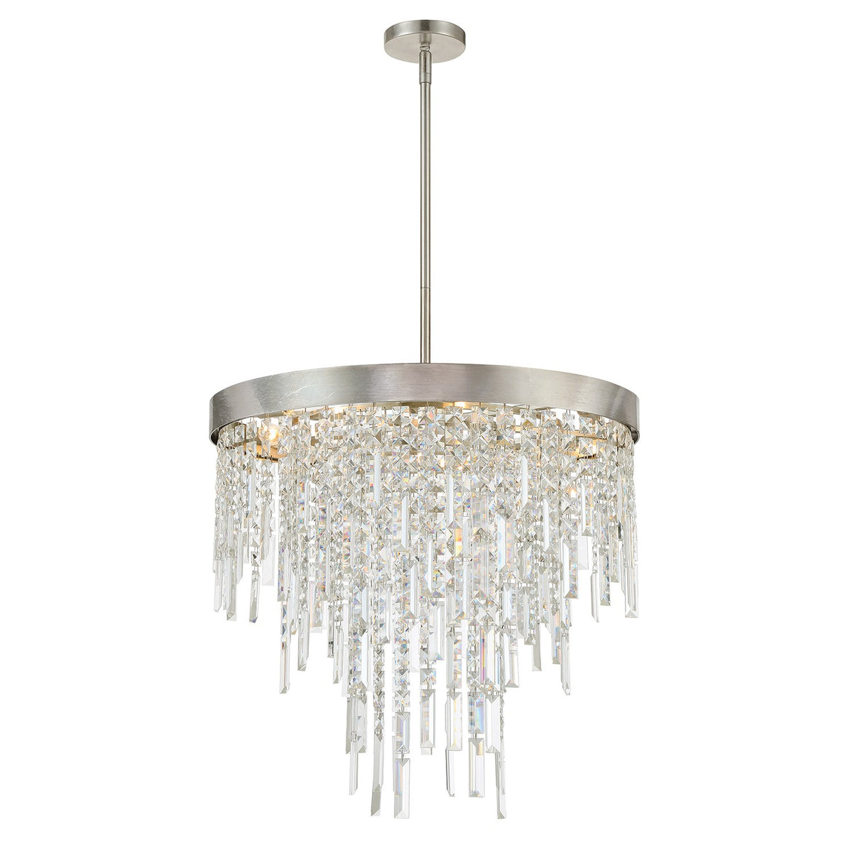 Crystorama - WIN-216-SA-CL-MWP - Six Lumières Suspendu - Winfield - Argent antique