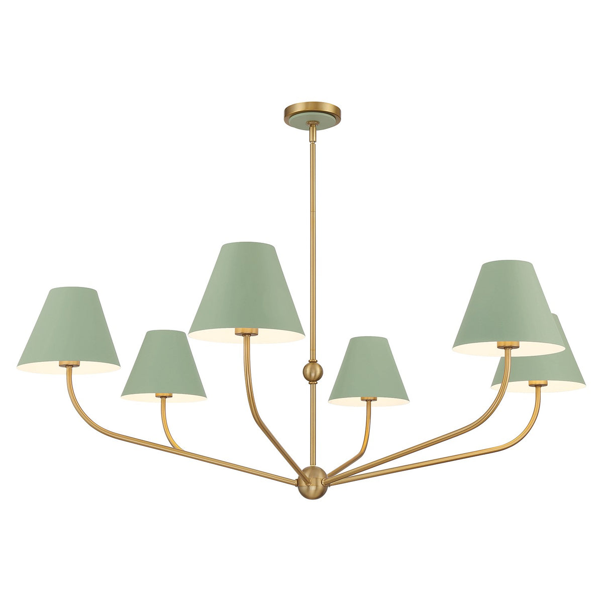 Crystorama - XAV-B9319-VG-GR - Six Light Chandelier - Xavier - Vibrant Gold
