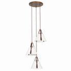 Kalco - 525251PAB - Trois lumières Suspension - EMBRACE - Laiton antique nacré