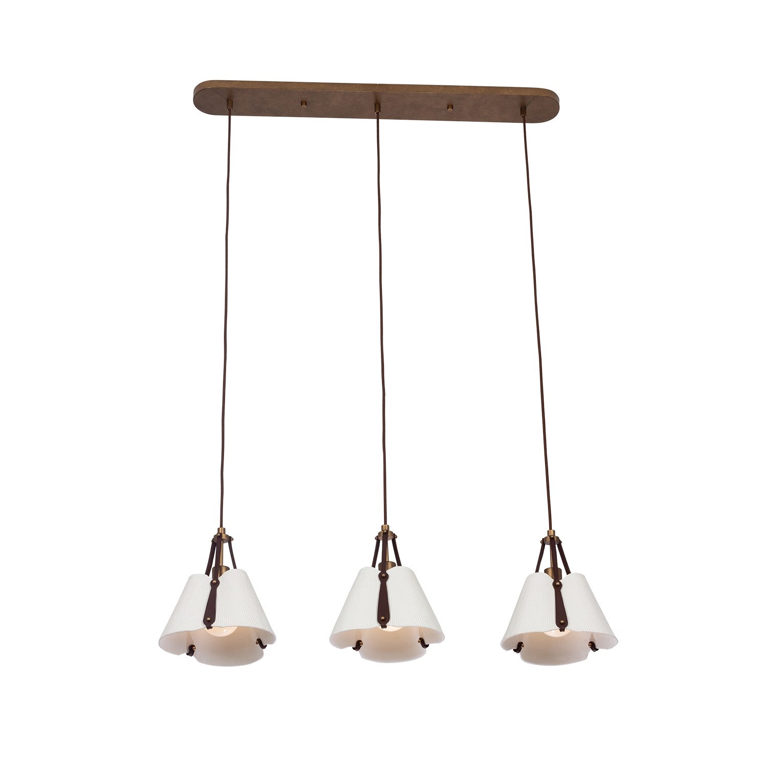 Kalco - 525261PAB - Île des Trois Lumières Suspension - EMBRACE - Laiton antique nacré