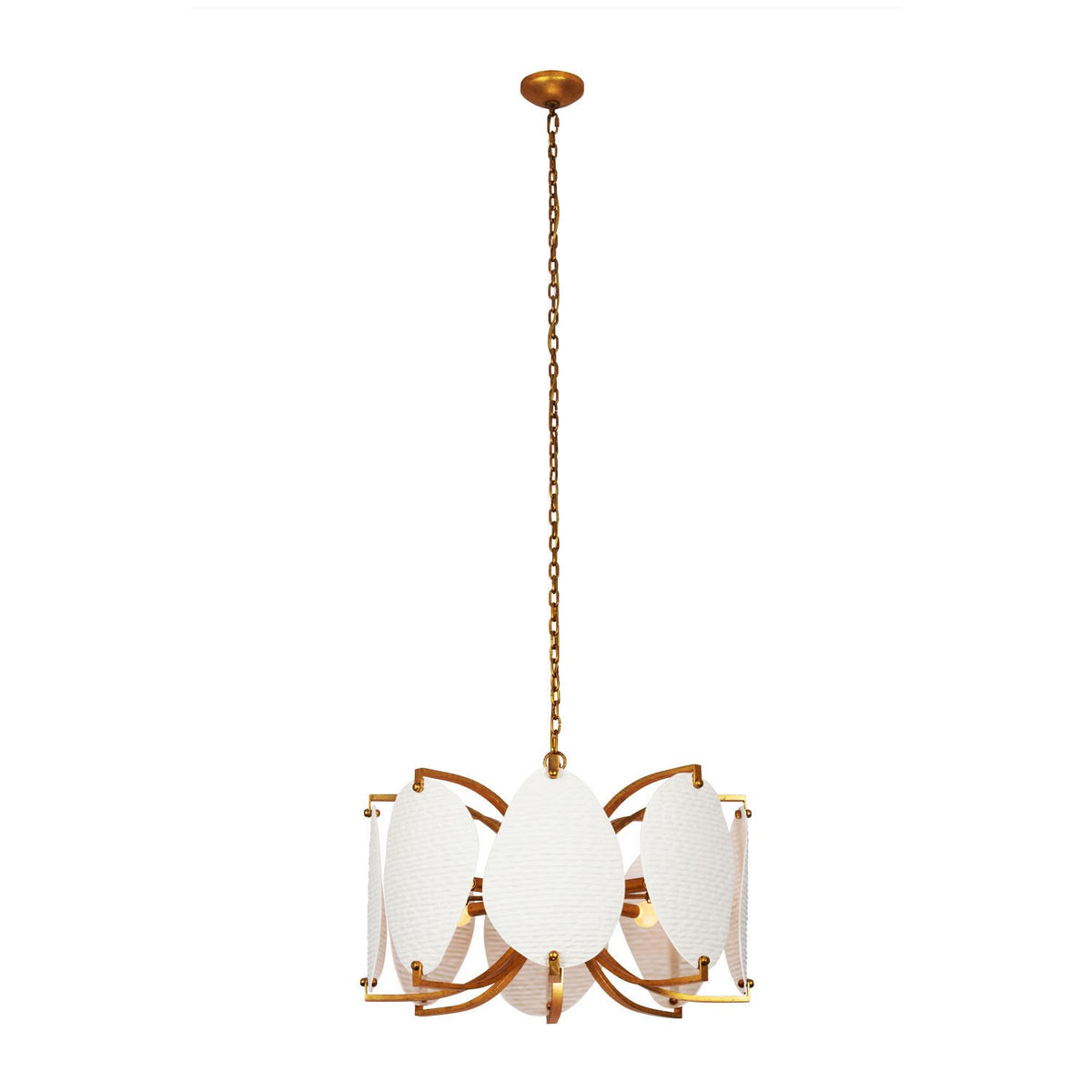 Kalco - 525456OL - Huit Lumières Suspension - ALIFORM - Feuille d'or oxydée