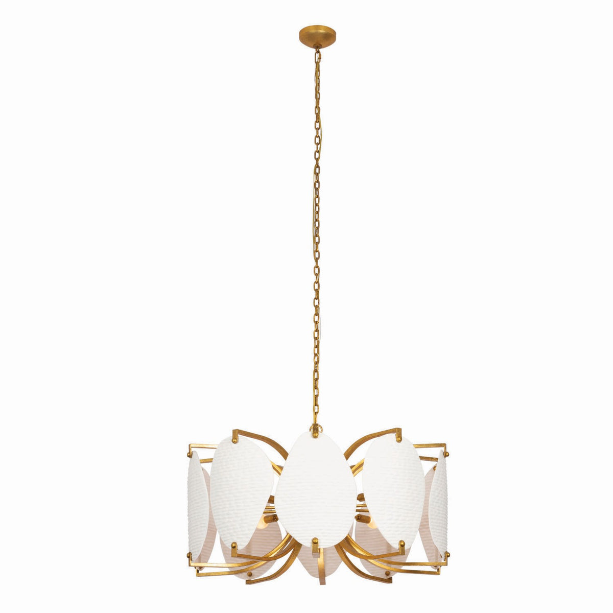 Kalco - 525457OL - Dix lumières Suspension - ALIFORM - Feuille d'or oxydée