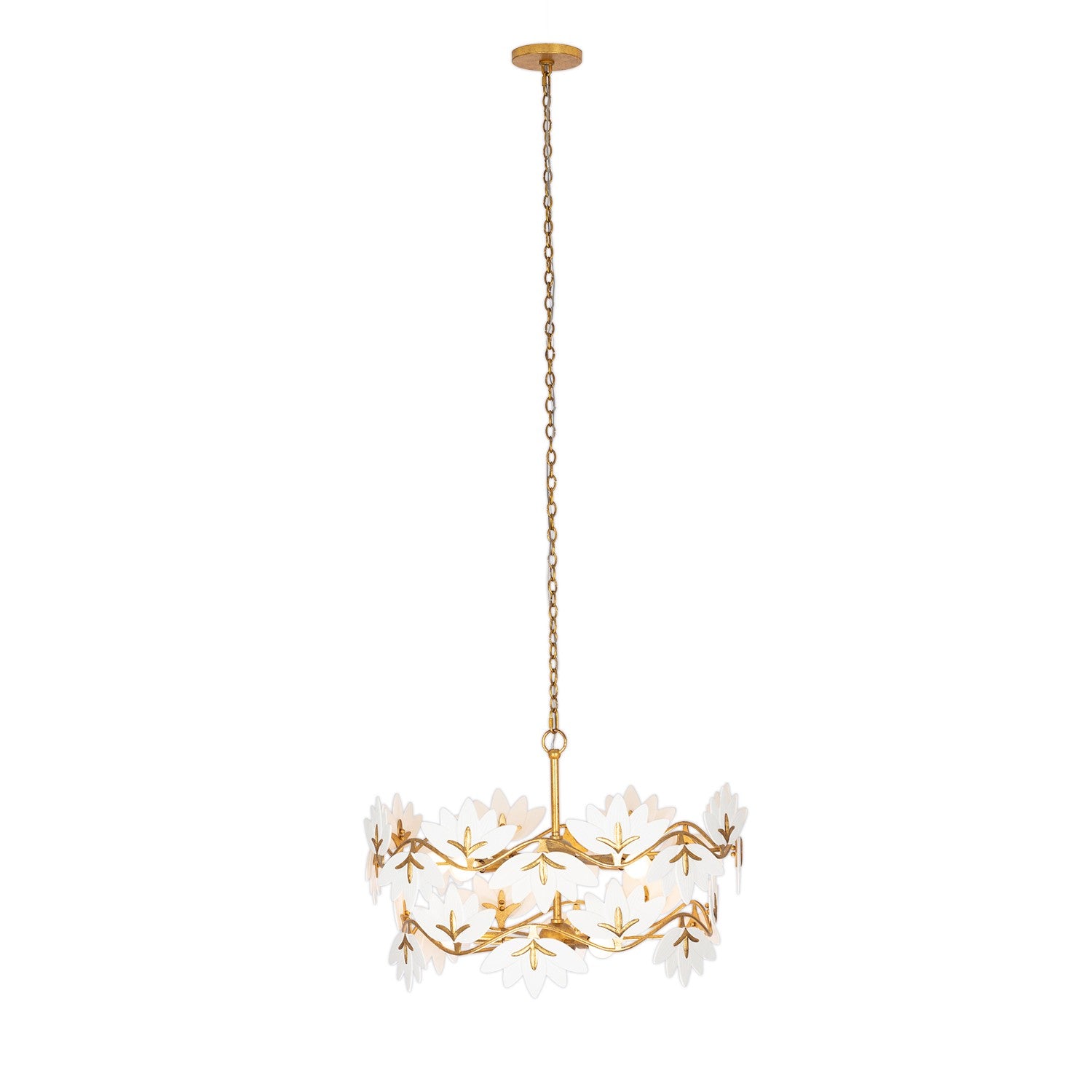 Kalco - 525656OL - 11 Lumières Suspendu - BLOOM - Feuille d'or oxydée