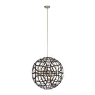 Kalco - 525855BTS - 13 Lumières Suspension - ENTICE - Noir mat / Argent terni