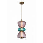 Éclairage d'avenue - HF8970-PGP - LED Suspension - Bois de rose - Laiton vieilli