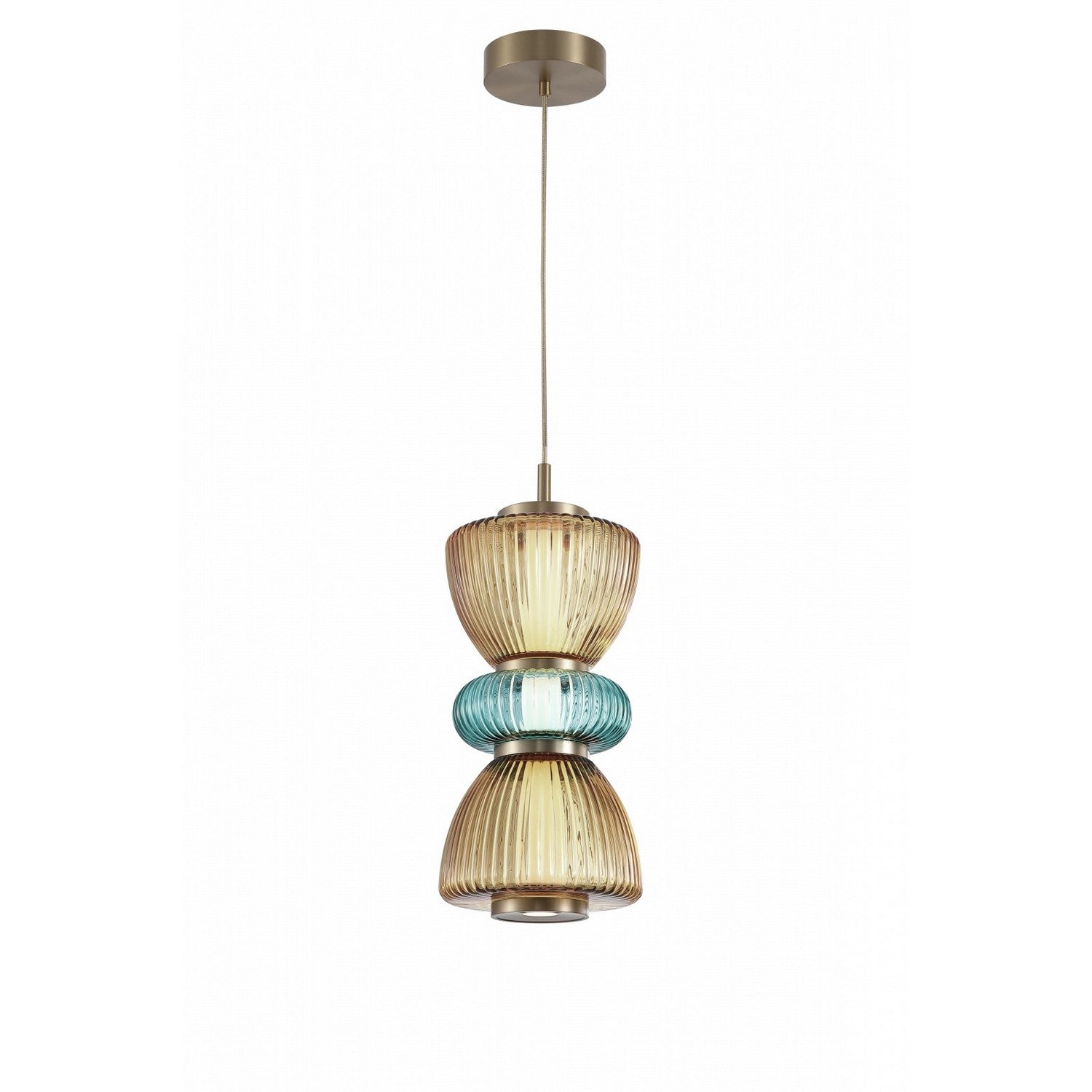 Éclairage d'avenue - HF8970-YGY - LED Suspension - Bois de rose - Laiton vieilli