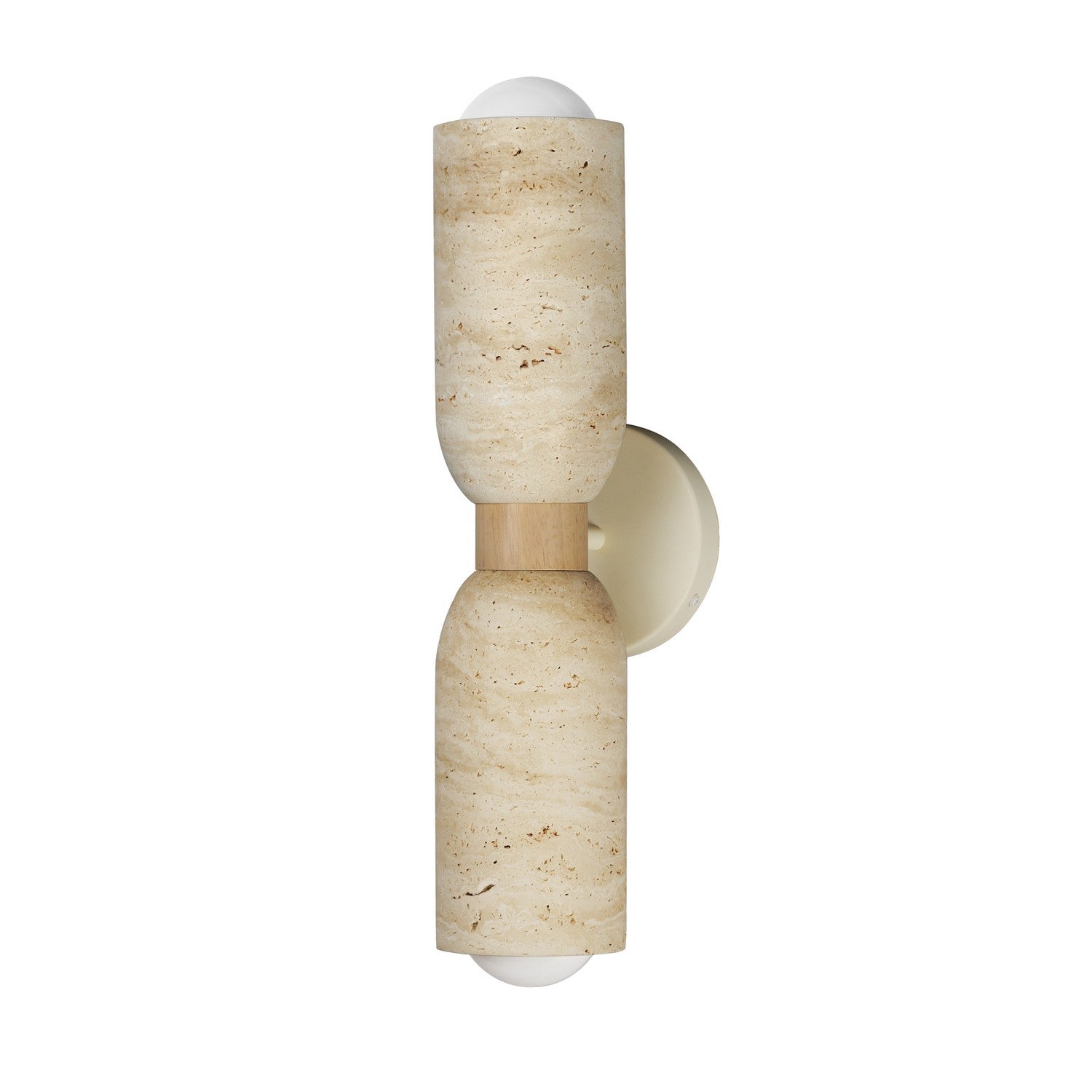 Maxim Lighting 10622TVOY Pompeii Wall Sconce in Travertine / Oyster