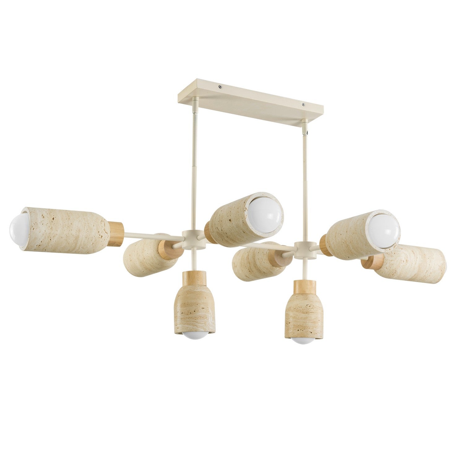 Éclairage Maxim 10628TVOY Pompéi Suspension (2) en travertin / huître