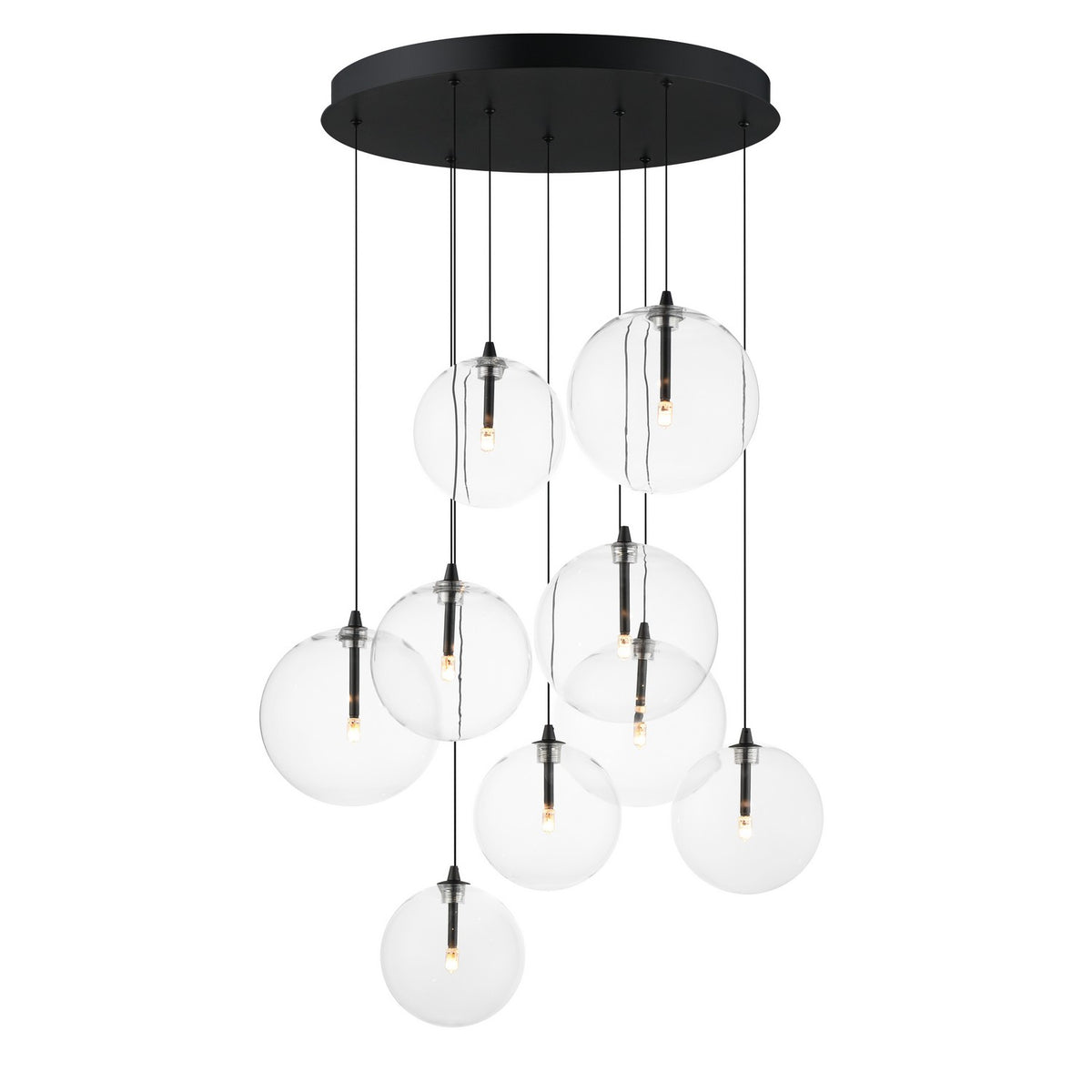 ET2 - E25077-18BK - LED Chandelier - Global - Black