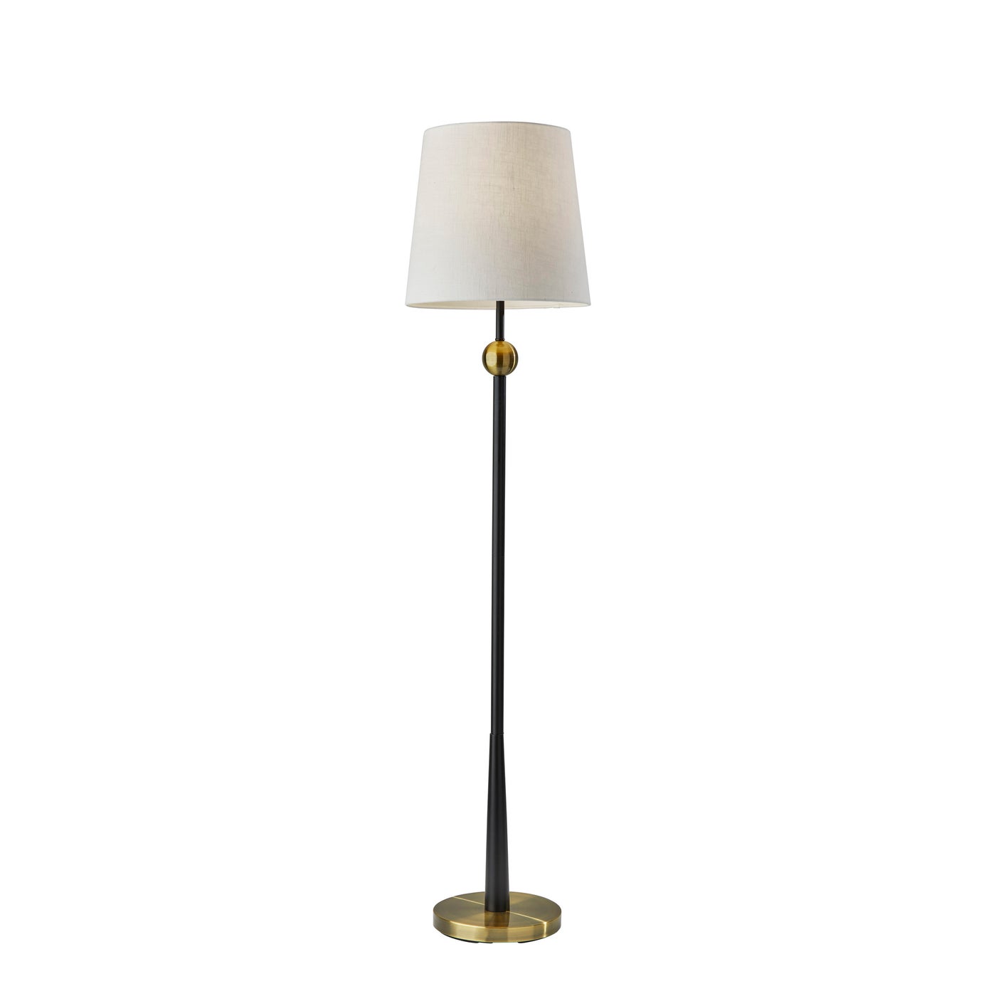 Adesso Home - 1575-01 - Floor Lamp - Francis - Black & Antique Brass