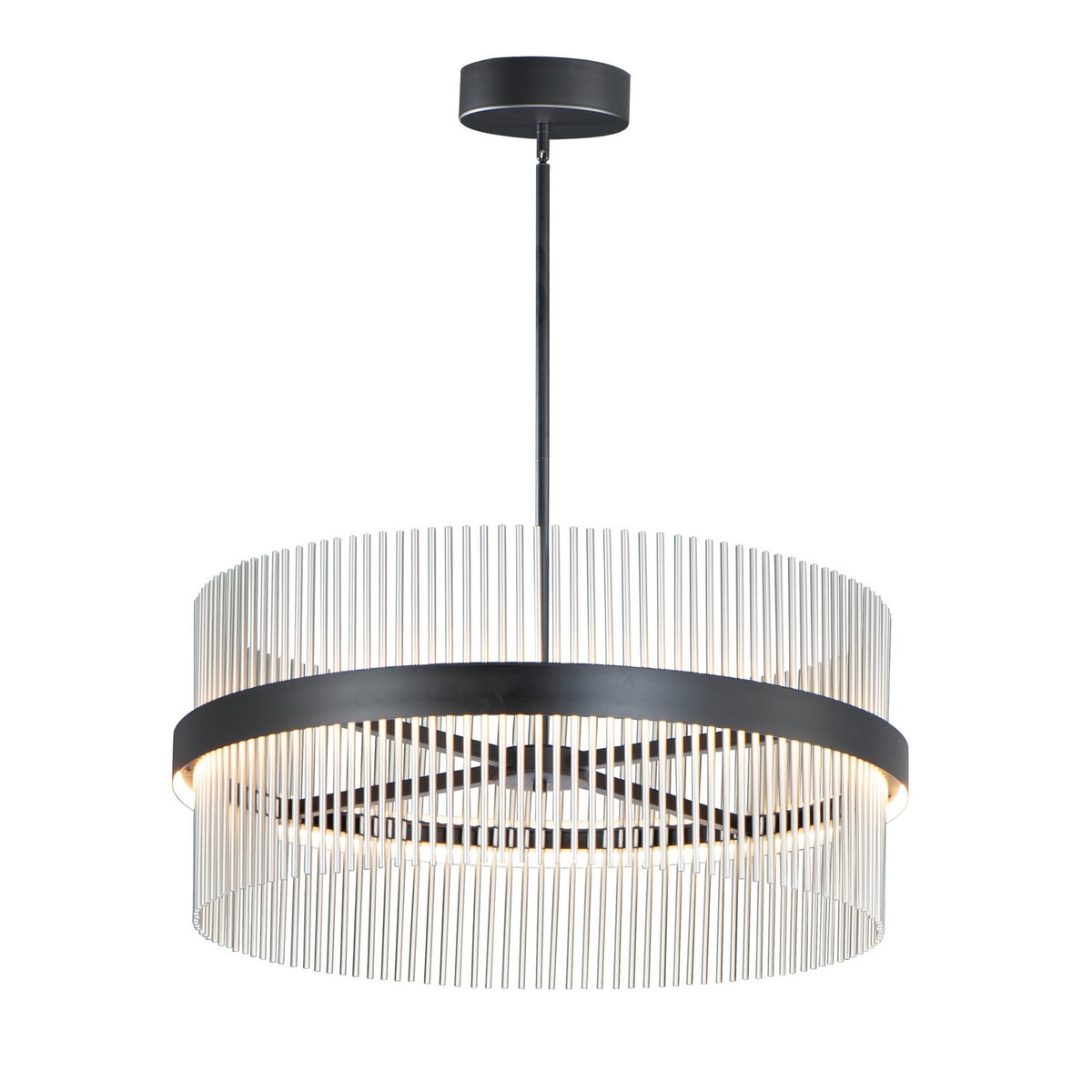 ET2 - E34257-BKSN - LED Pendant - Chimes 5CCT - Black / Satin Nickel