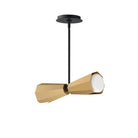 Maxim Lighting 10812SWBKAB Rizzo 2-Light Suspension en noir / laiton antique