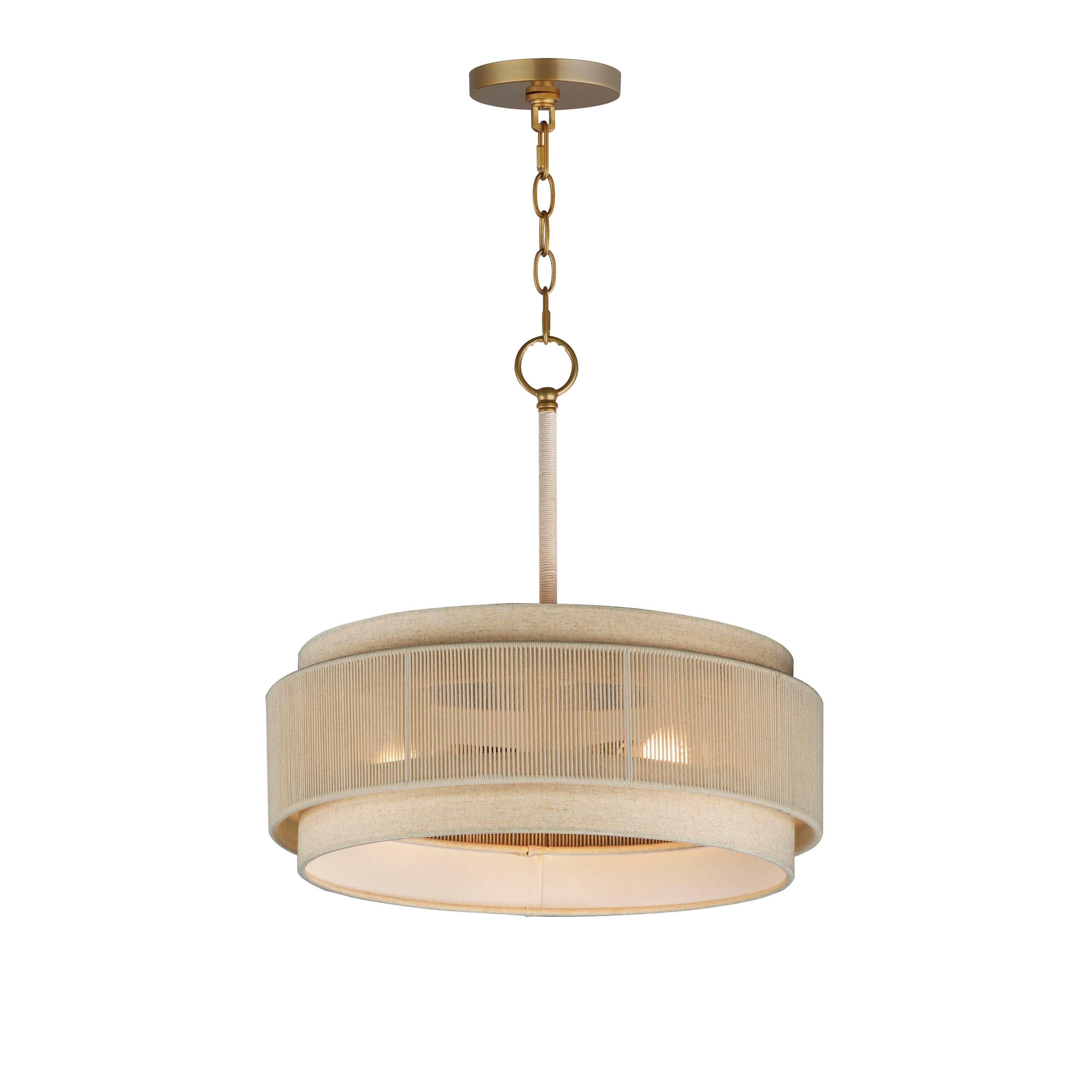 Maxim Lighting 12813OFNAB Seacliff Suspension en naturel Laiton vieilli