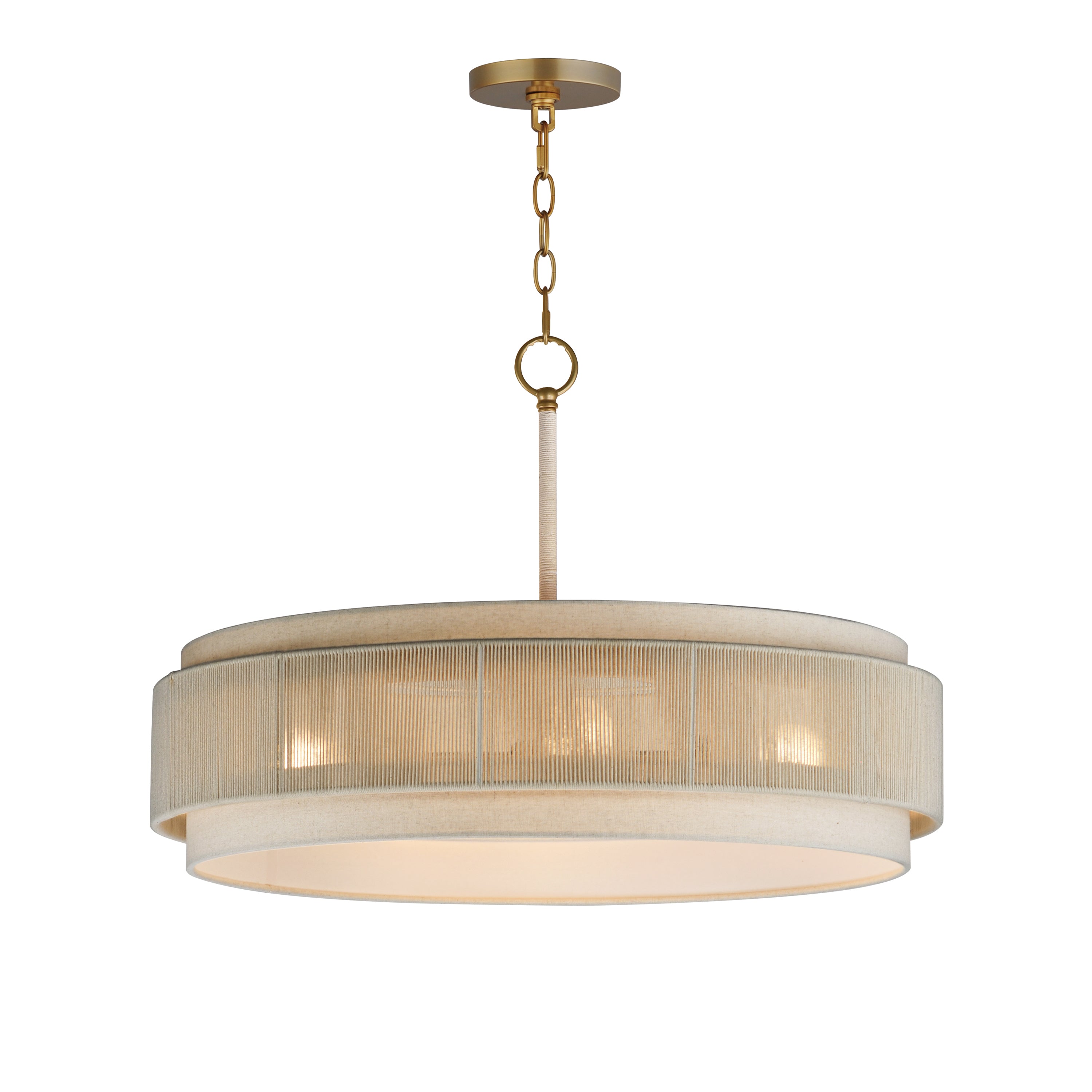 Maxim Lighting 12814OFNAB Seacliff Suspension en naturel Laiton vieilli