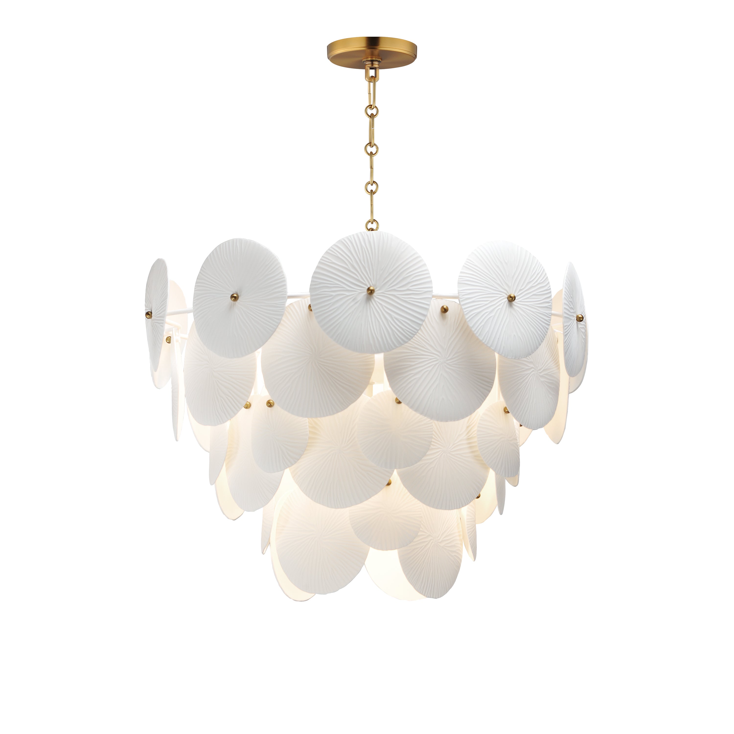 Éclairage Maxim 12825WTNAB Isla Suspension en naturel Laiton vieilli