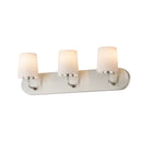Meuble-lavabo Maxim Lighting 12893WTSN Durham Strip en nickel satiné
