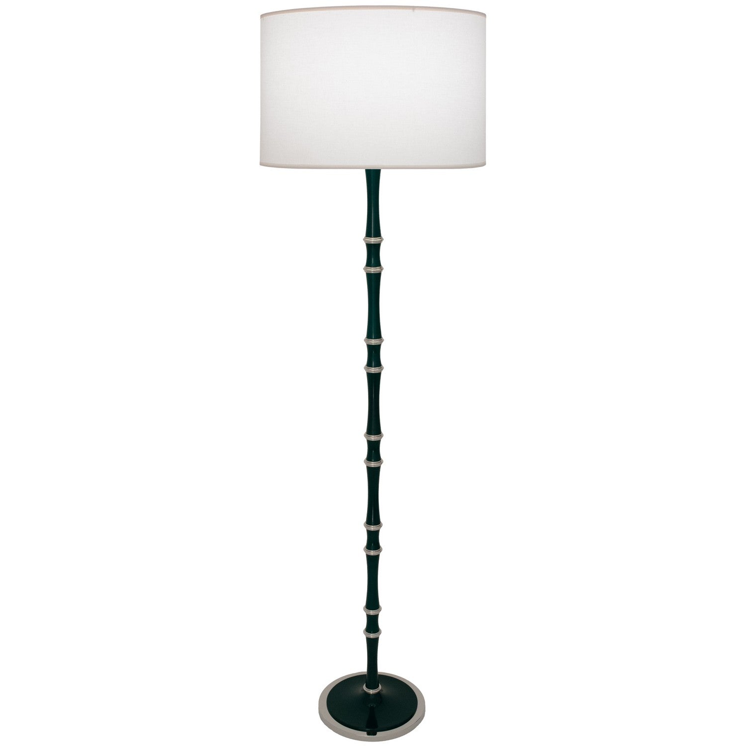 Robert Abbey - JU74 - One Light Floor Lamp - Kane - Jungle w/Polished Nickel