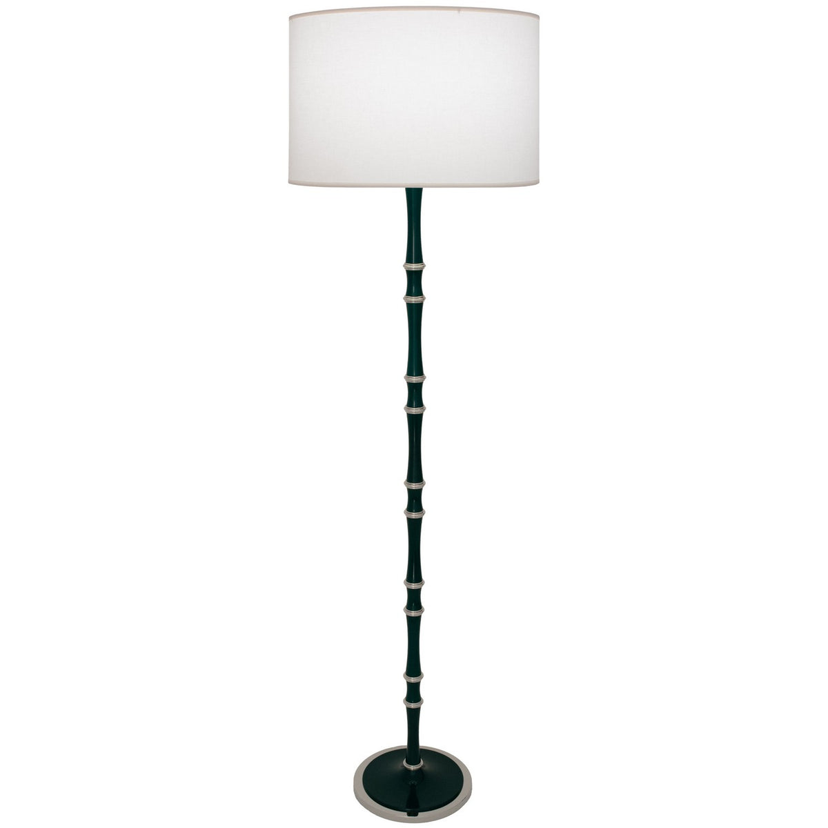 Robert Abbey - JU74 - One Light Floor Lamp - Kane - Jungle w/Polished Nickel
