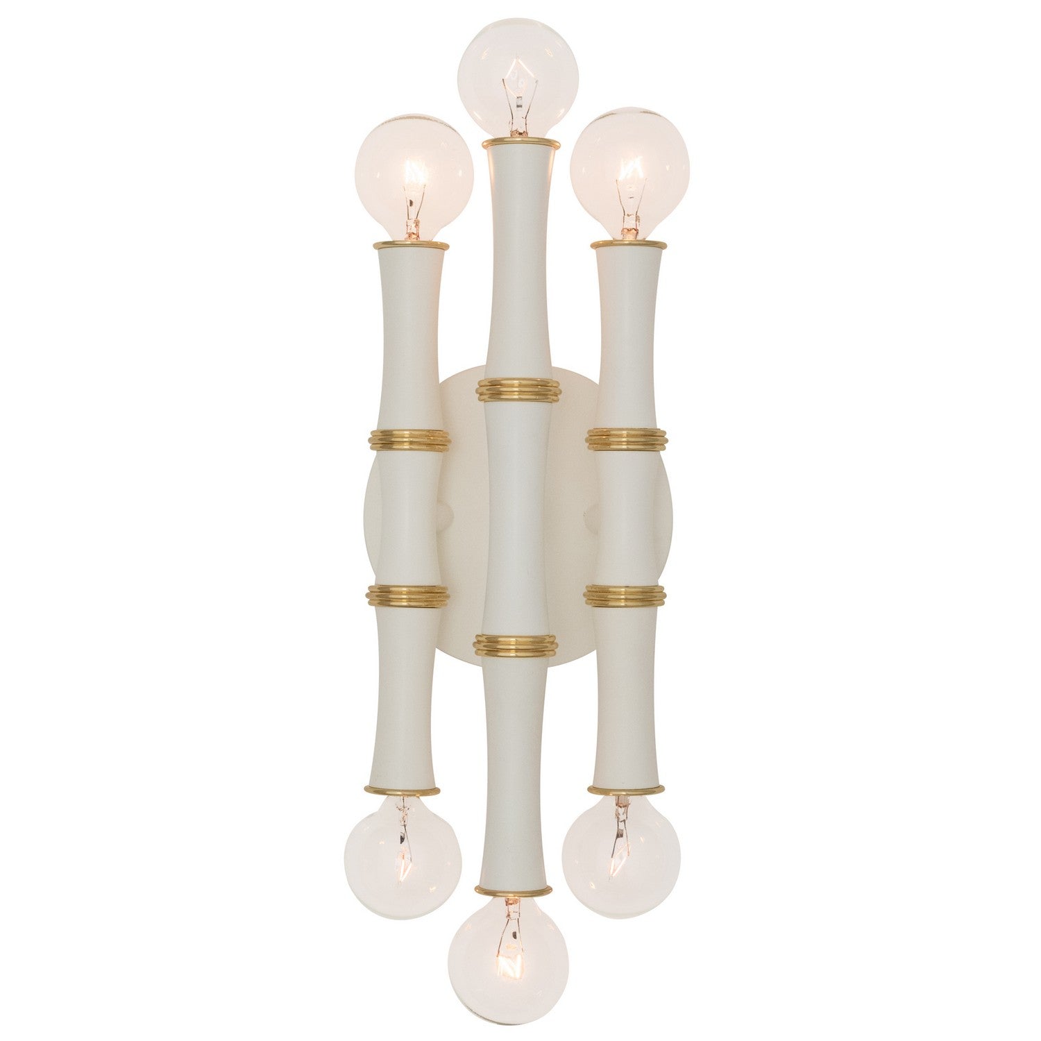 Robert Abbey - MDY75 - Six Light Wall Sconce - Kane - Matte Daisy w/Modern Brass