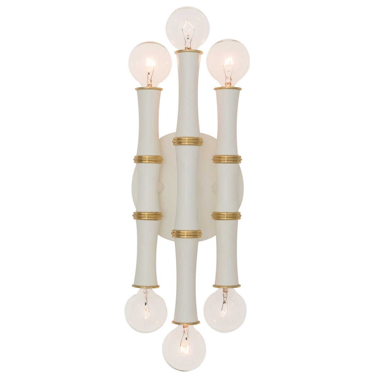 Robert Abbey - MDY75 - Six Light Wall Sconce - Kane - Matte Daisy w/Modern Brass