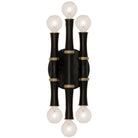 Robert Abbey - OS75 - Six Light Wall Sconce - Kane - Obsidian w/Modern Brass