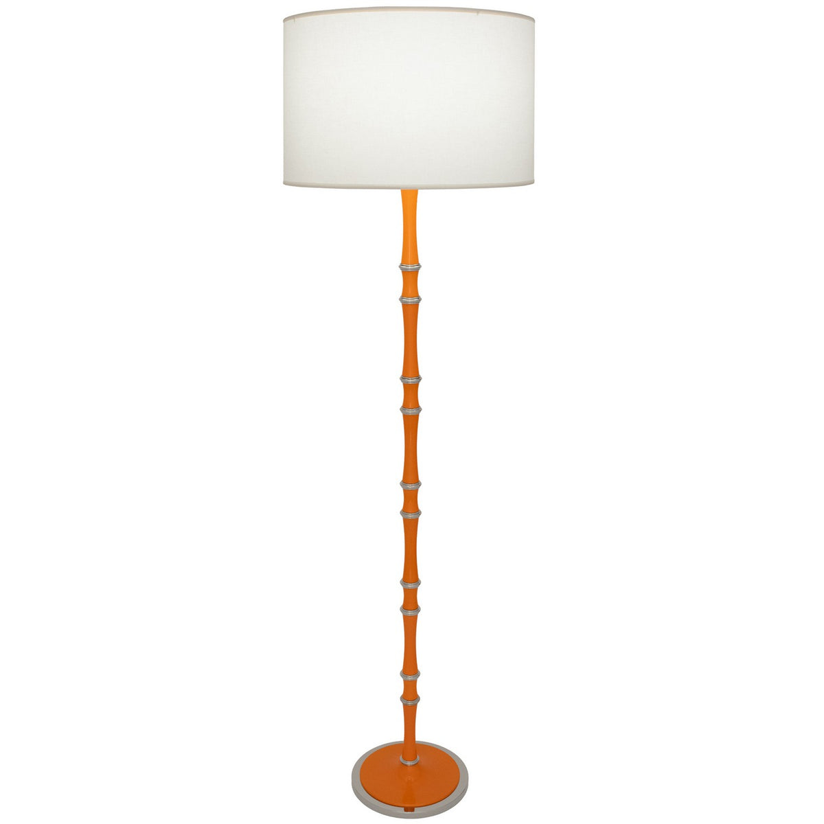 Robert Abbey - PM74 - One Light Floor Lamp - Kane - Pumpkin w/Polished Nickel