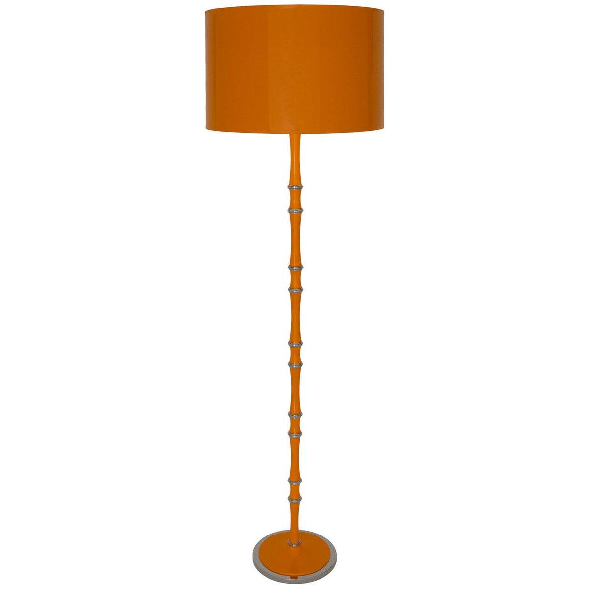Robert Abbey - PM74X - One Light Floor Lamp - Kane - Pumpkin w/Polished Nickel
