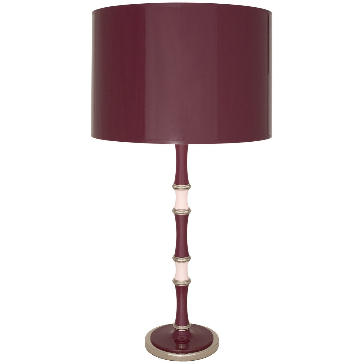 Robert Abbey - SM72RWX - One Light Table Lamp - Kane - Sugar Plum/Rose Water w/Polished Nickel