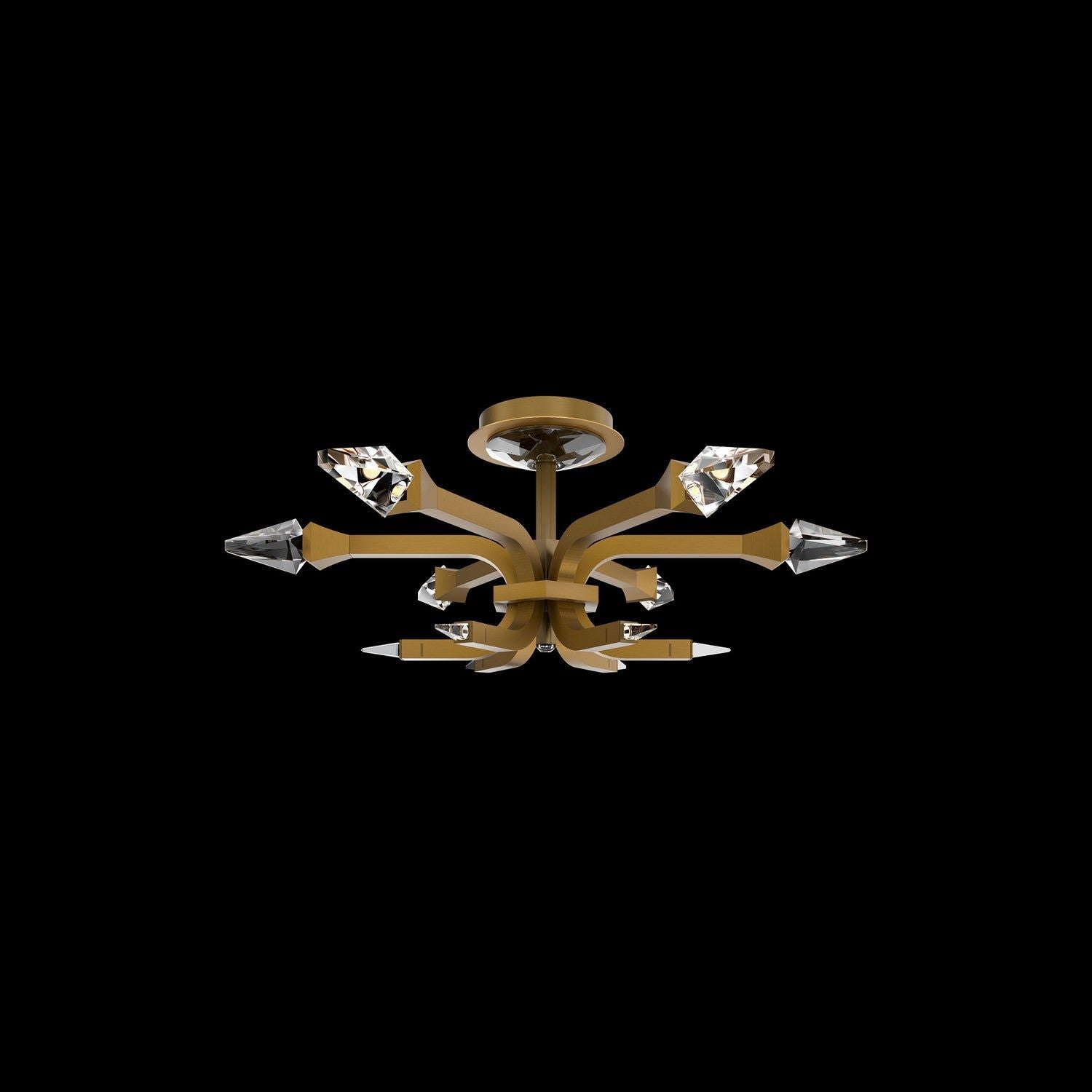 Schonbek Beyond - BFM25524-AB - LED Flush Mount - Plumeria - Aged Brass