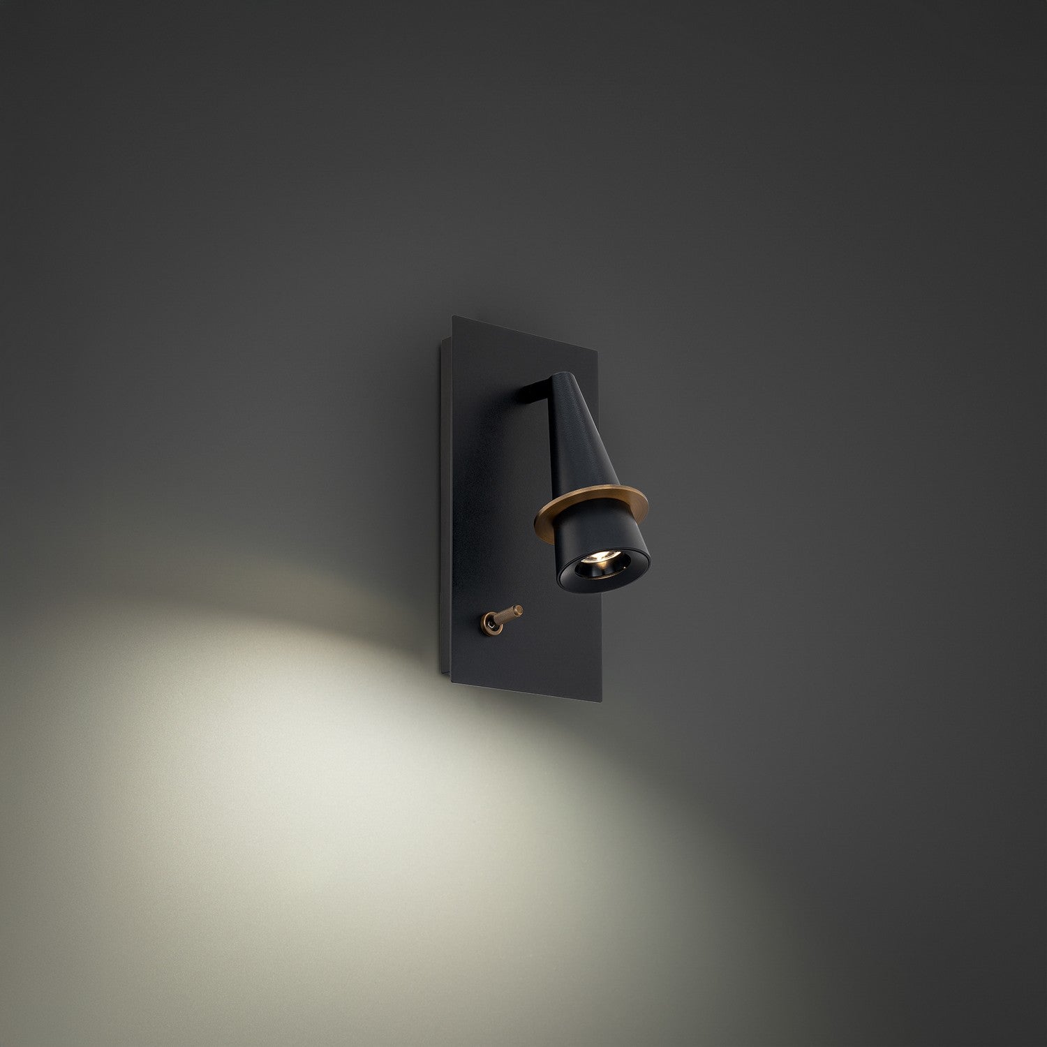 Modern Forms Canada - BL-22510-BK/AB - Lampe de travail à DEL - Wizard - Noir et Laiton vieilli
