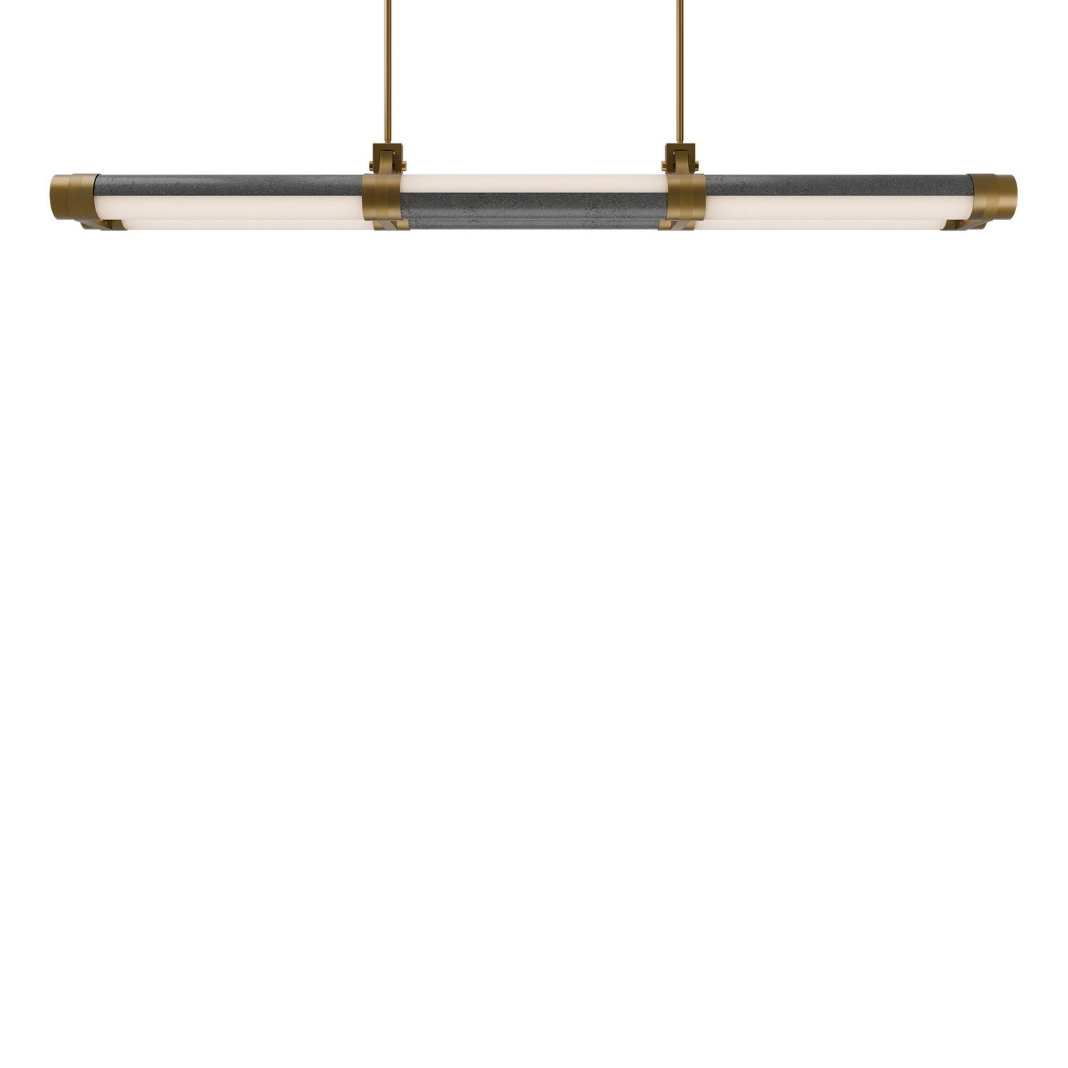 Modern Forms Canada - PD-6548-40-BV/AB - LED linéaire Suspension - Catane - Pierre de basalte/Laiton vieilli