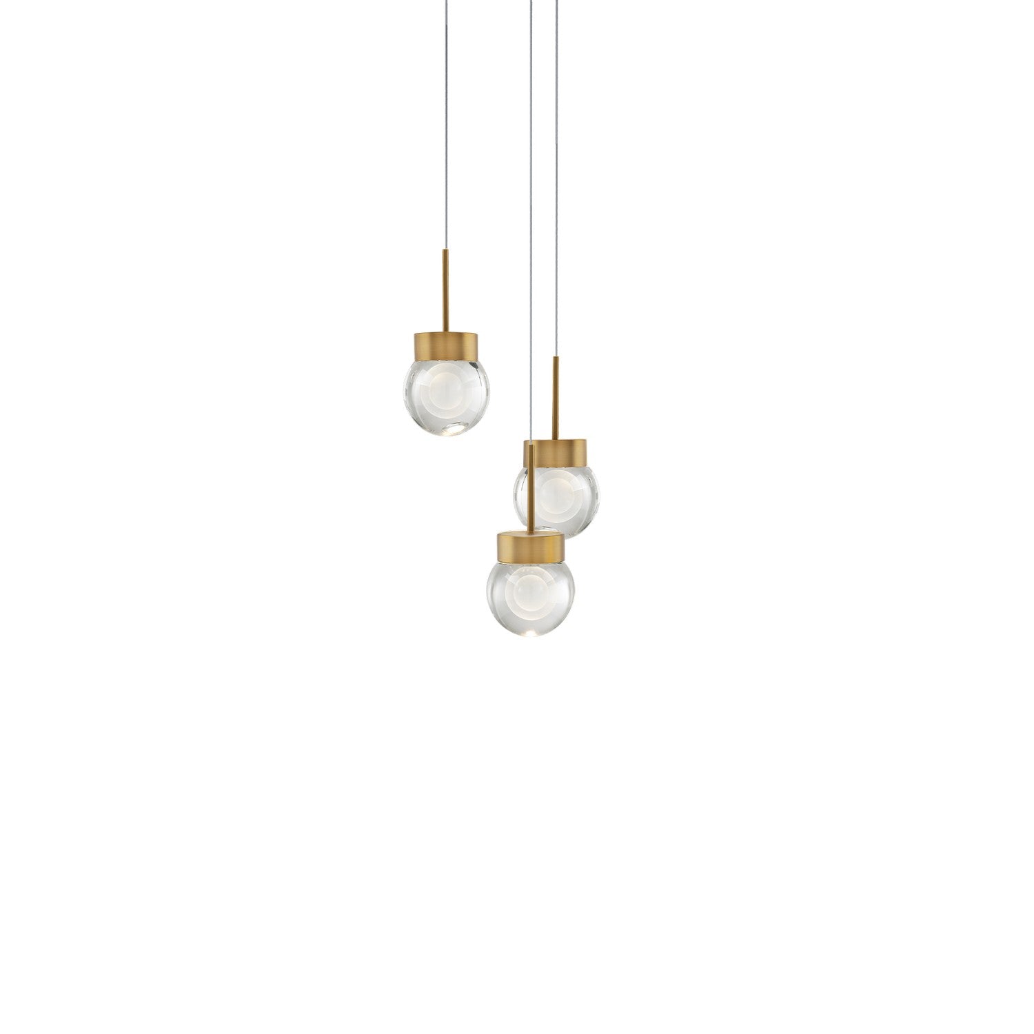 Modern Forms Canada - PD-82003R-AB - LED Pendant - Double Bubble - Aged Brass