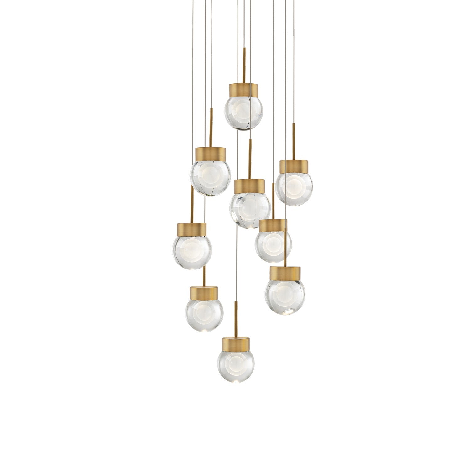Modern Forms Canada - PD-82009R-AB - LED Pendant - Double Bubble - Aged Brass