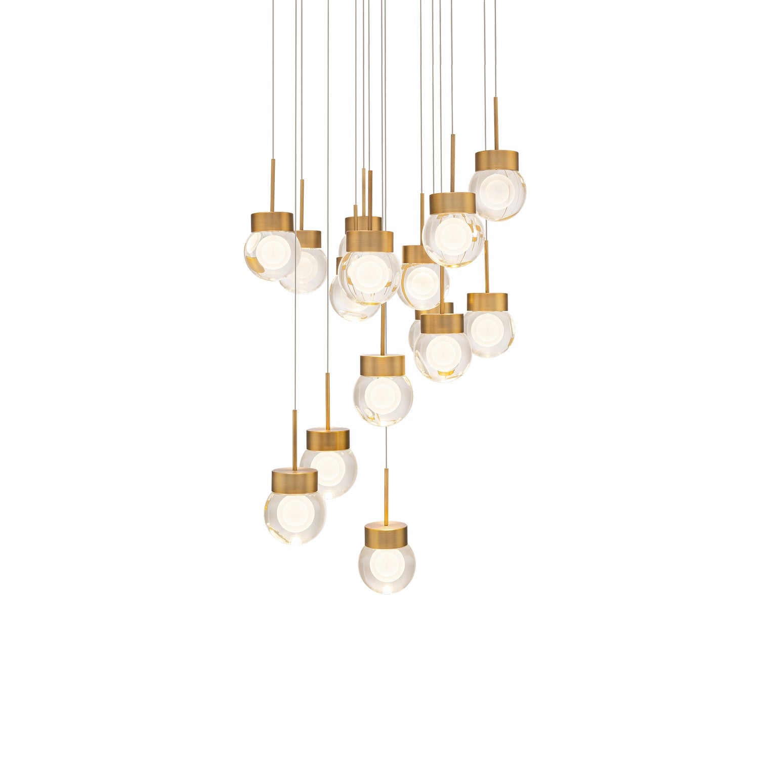 Modern Forms Canada - PD-82015R-AB - LED Pendant - Double Bubble - Aged Brass