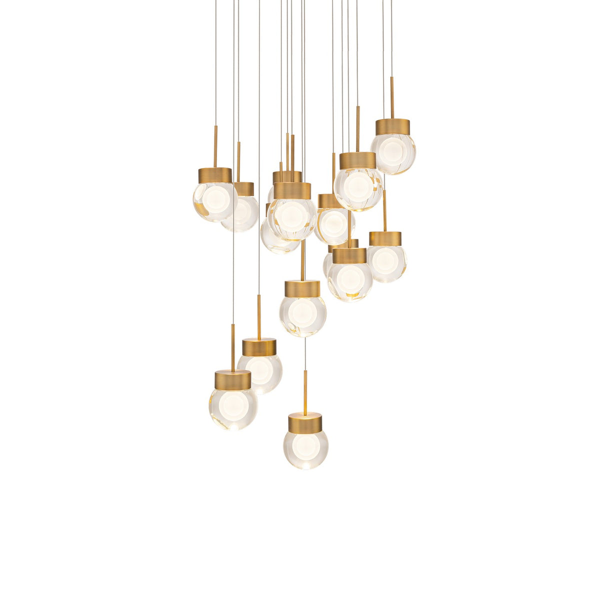 Modern Forms Canada - PD-82015R-AB - DEL Suspension - Double bulle - Laiton vieilli