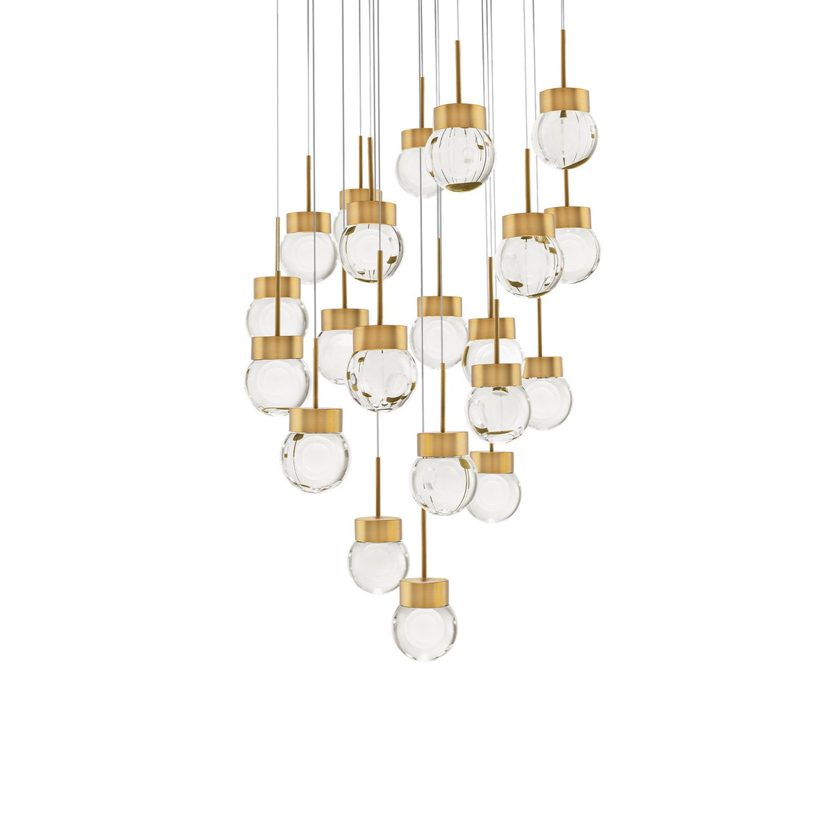 Modern Forms Canada - PD-82021R-AB - DEL Suspension - Double bulle - Laiton vieilli