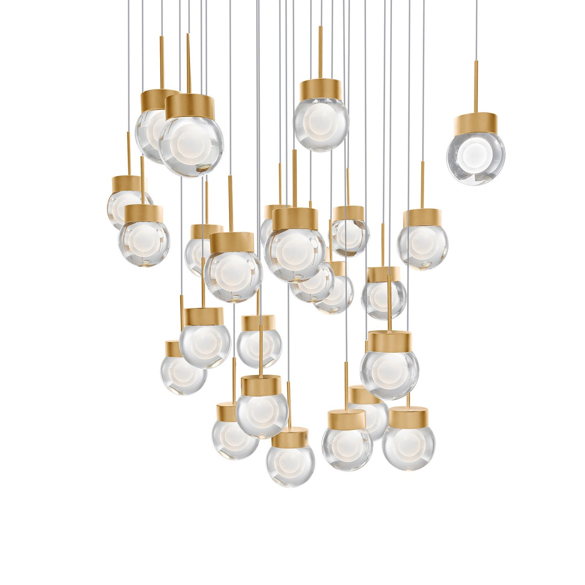 Modern Forms Canada - PD-82025S-AB - DEL Suspension - Double bulle - Laiton vieilli