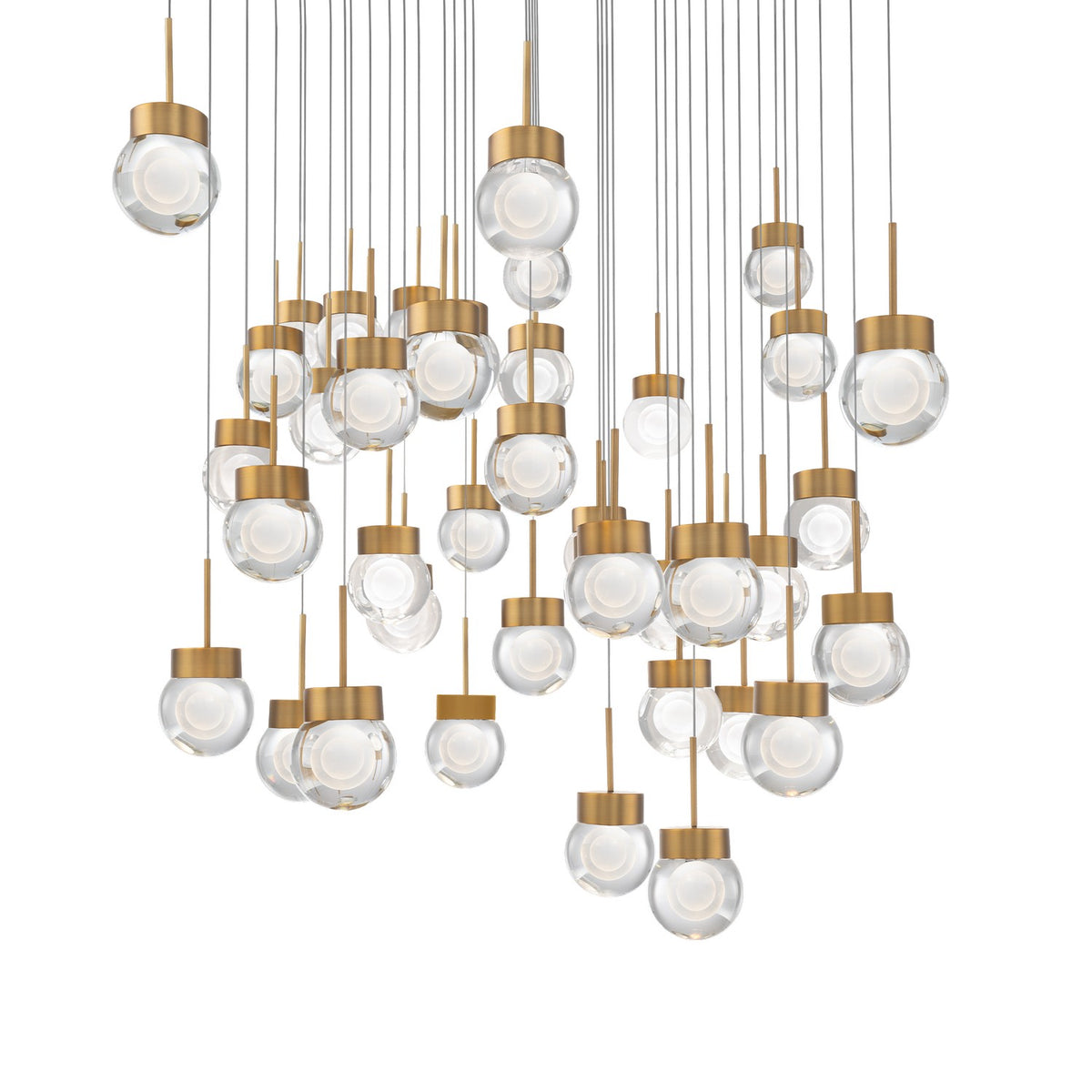 Modern Forms Canada - PD-82041S-AB - DEL Suspension - Double bulle - Laiton vieilli