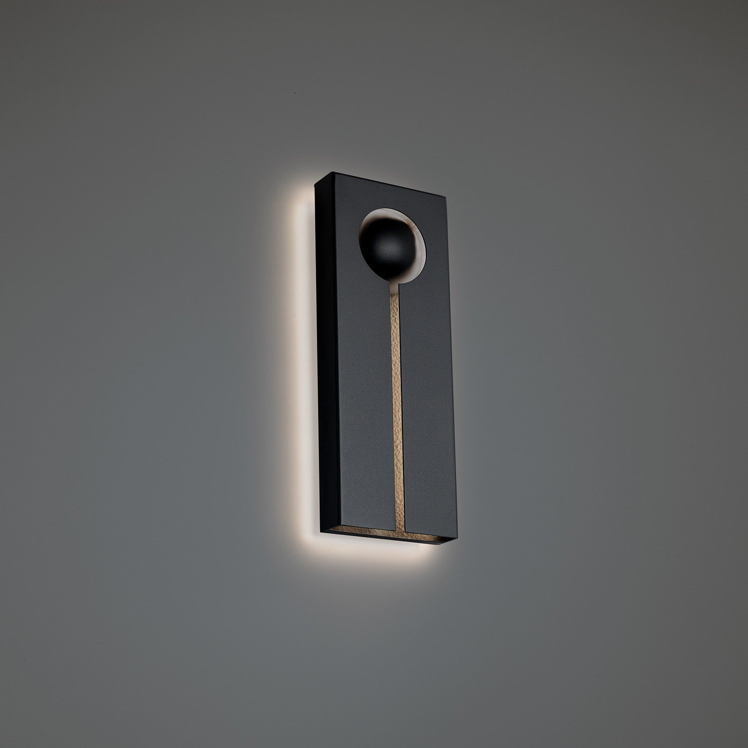 Modern Forms Canada - WS-W20516-BK/BO - Luminaire extérieur à DEL Murale - Trou de serrure - Nickel brossé noir/texturé
