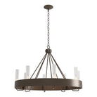 Hubbardton Forge - 105040-SKT-05-ZM0611 - Eight Light Chandelier - Banded - Bronze