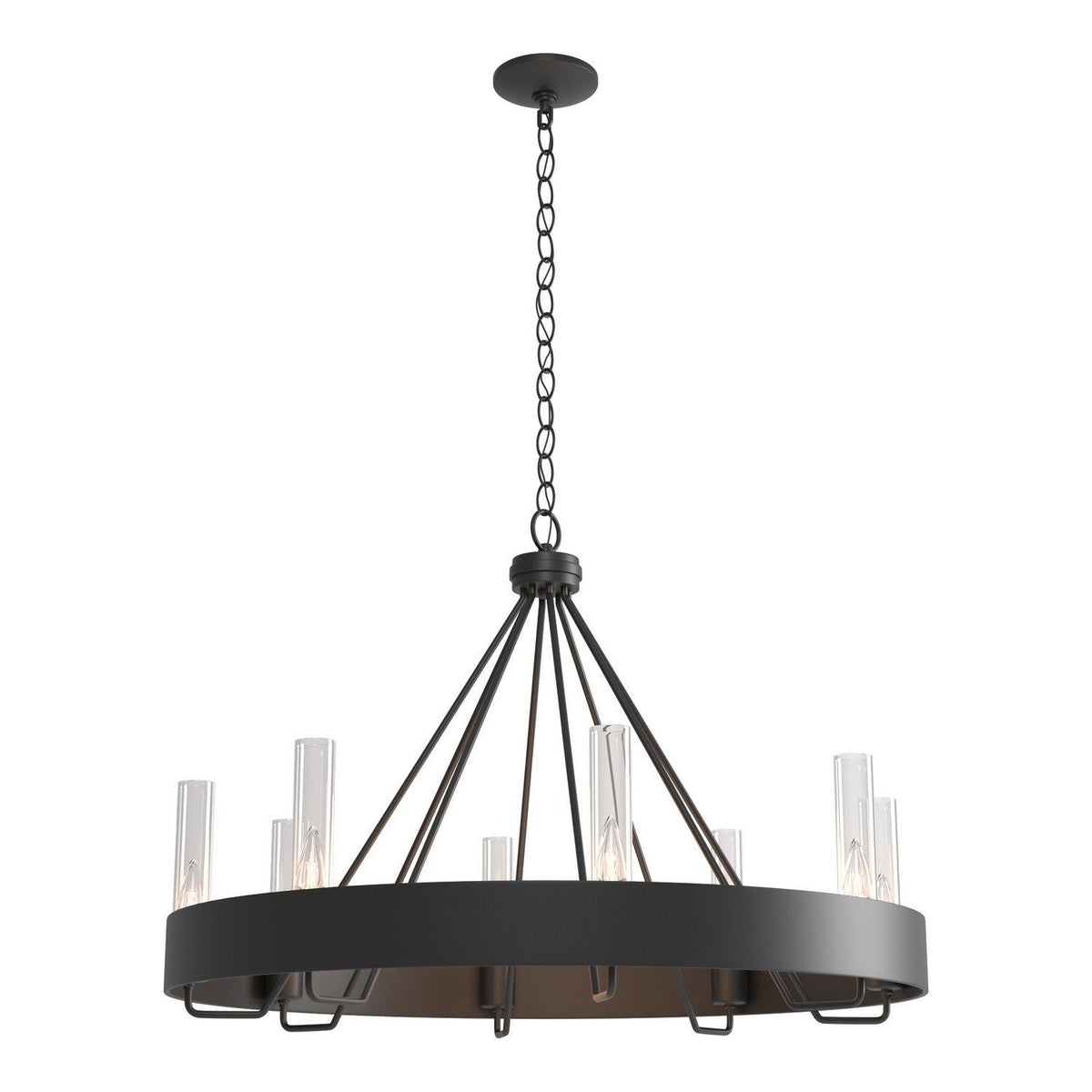 Hubbardton Forge - 105040-SKT-10-ZM0611 - Eight Light Chandelier - Banded - Black