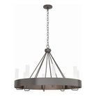 Hubbardton Forge - 105040-SKT-14-ZM0611 - Eight Light Chandelier - Banded - Oil Rubbed Bronze