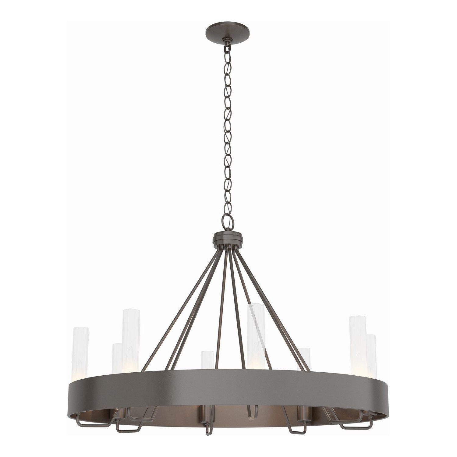 Hubbardton Forge - 105040-SKT-14-ZM0611 - Eight Light Chandelier - Banded - Oil Rubbed Bronze