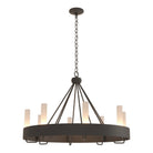 Hubbardton Forge - 105040-SKT-20-FD0611 - Eight Light Chandelier - Banded - Natural Iron